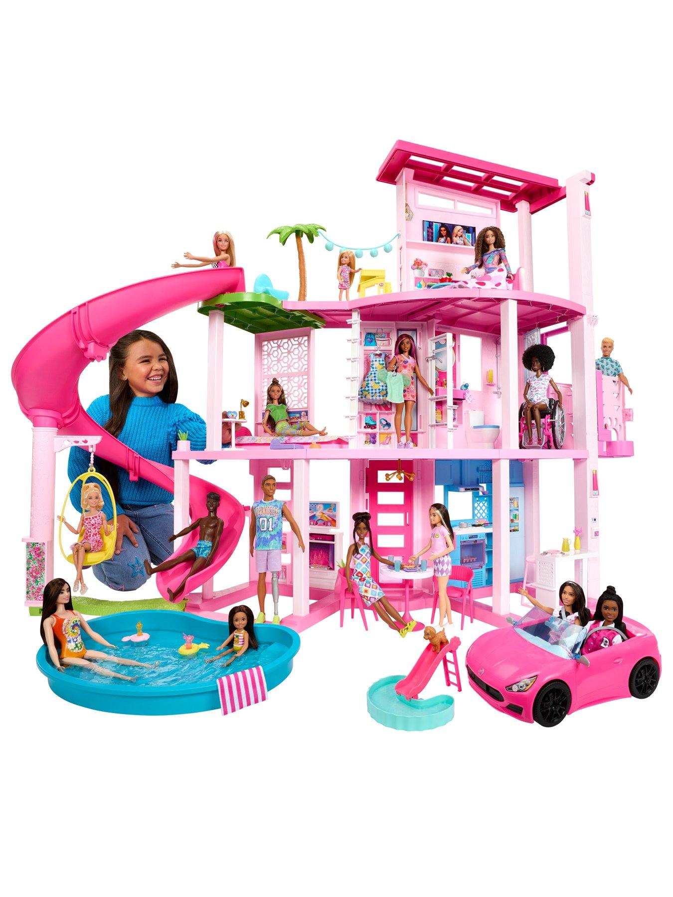 Barbie DreamHouse Doll Playset, Slide and Accessories