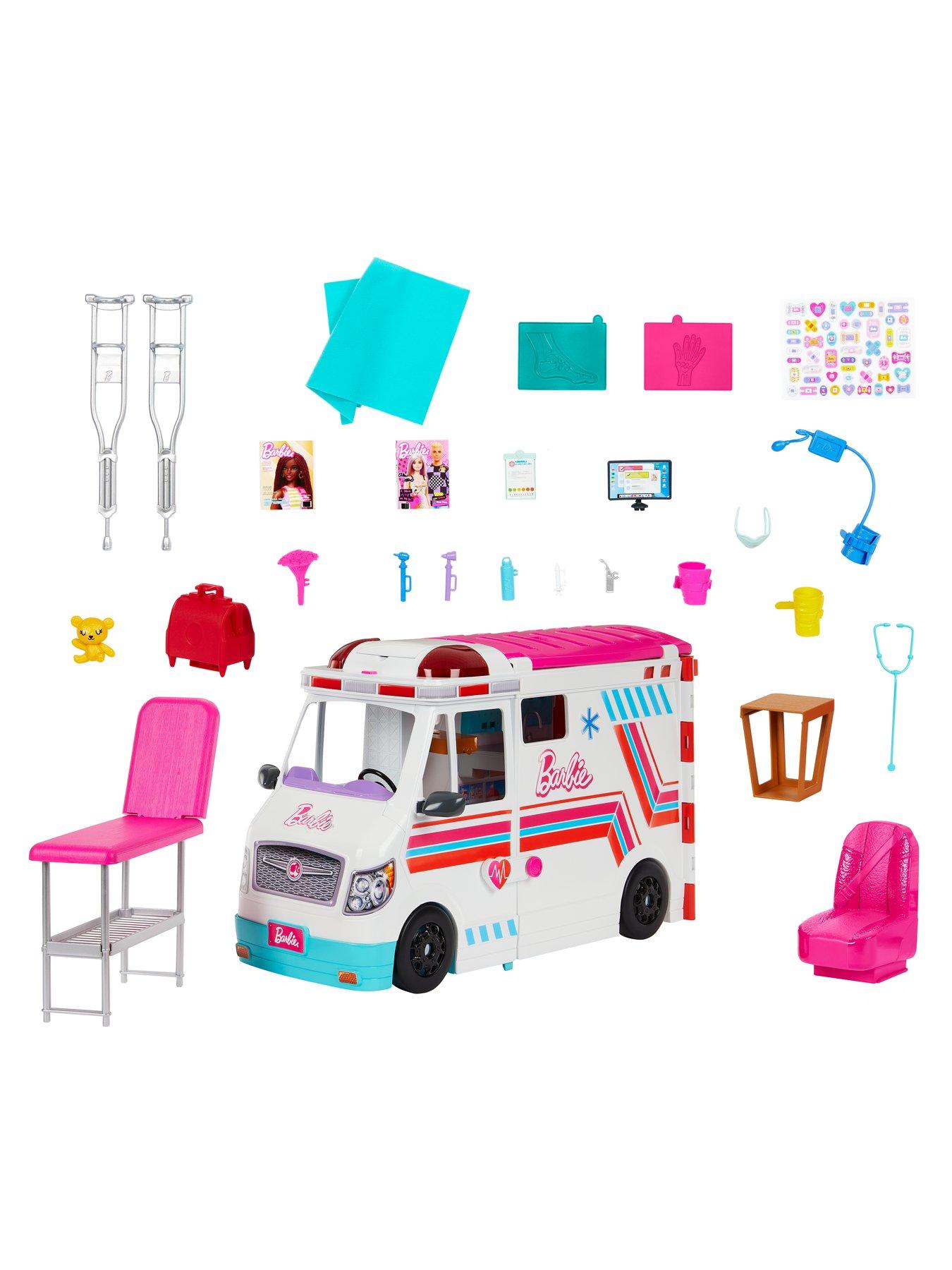 Barbie Care Clinic Vehicle Playset with Lights & Sounds | Very.co.uk