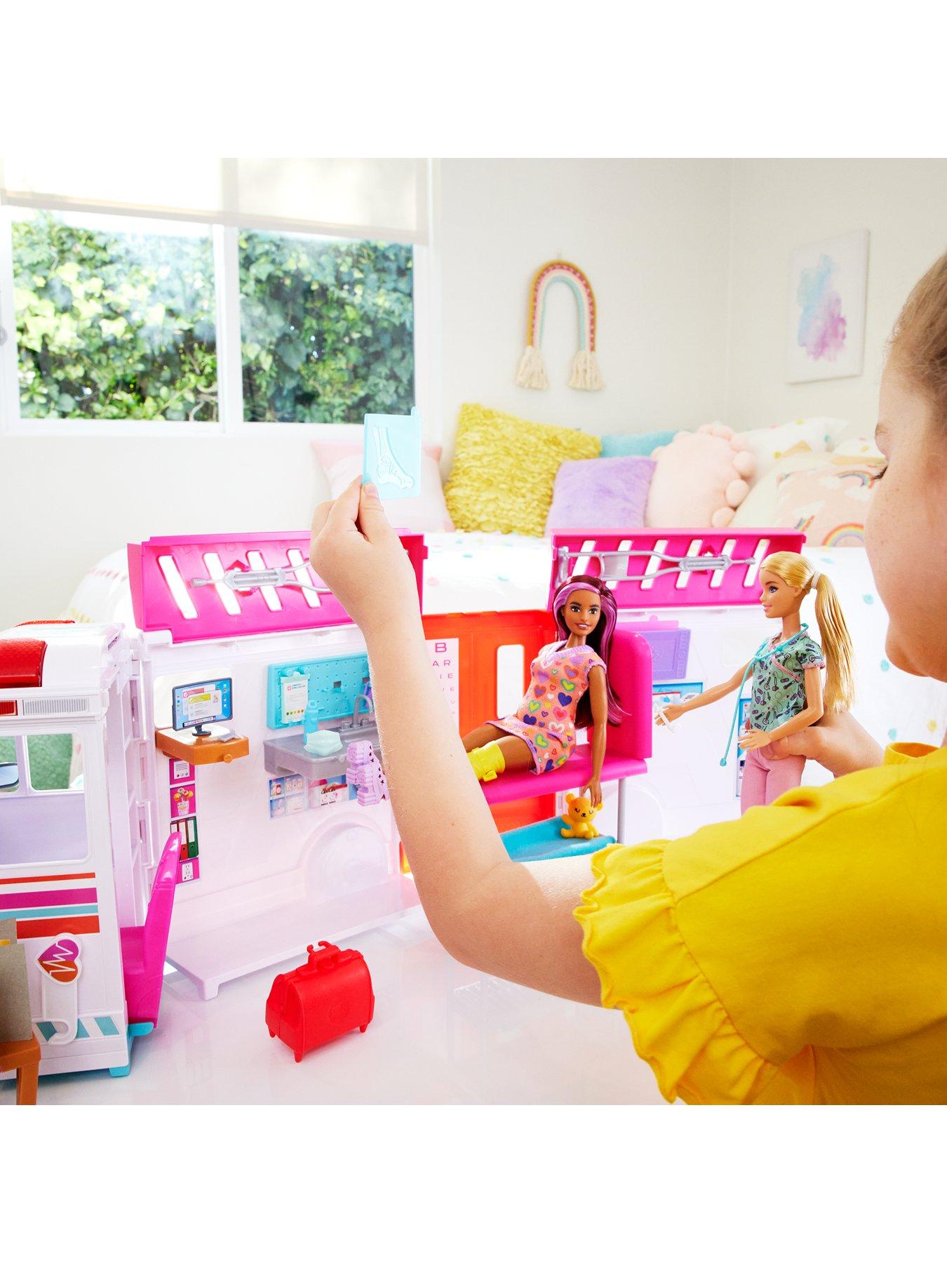 Barbie care clinic ambulance and hospital playset hot sale