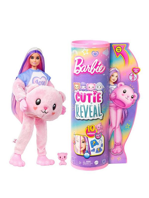 Image 1 of 6 of Barbie Cutie Reveal - Cozy Cute Tees Teddy Bear Doll