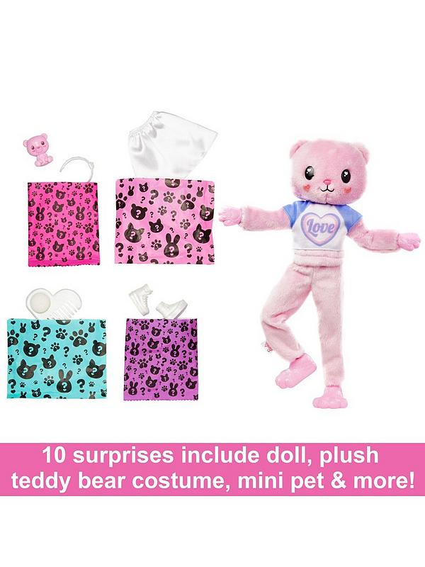 Image 3 of 6 of Barbie Cutie Reveal - Cozy Cute Tees Teddy Bear Doll