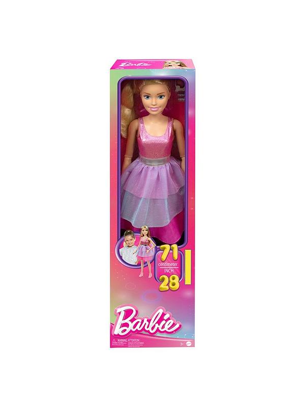 Image 5 of 6 of Barbie Large Doll, 28ins tall, with blonde hair and shimmery pink dress