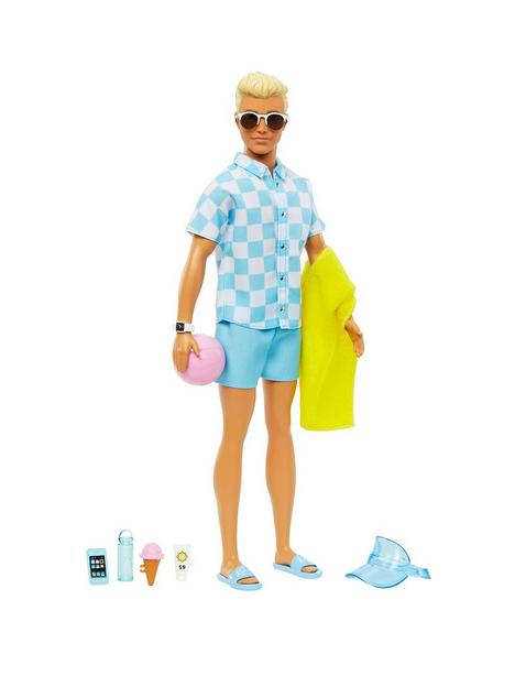 barbie-blonde-ken-doll-with-swim-trunks-and-beach-themed-accessories