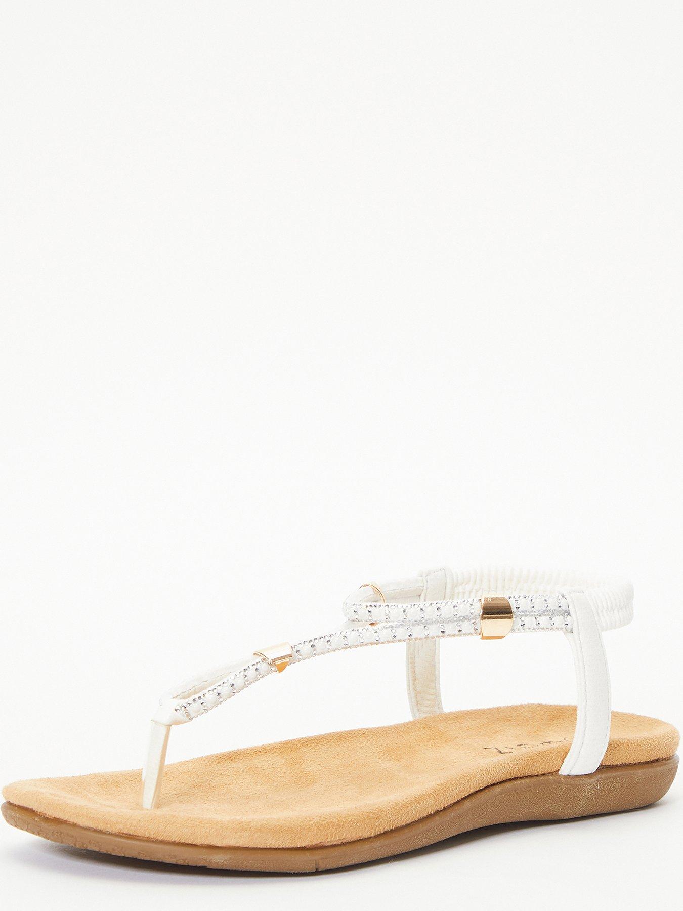 Quiz diamante hot sale flat sandals