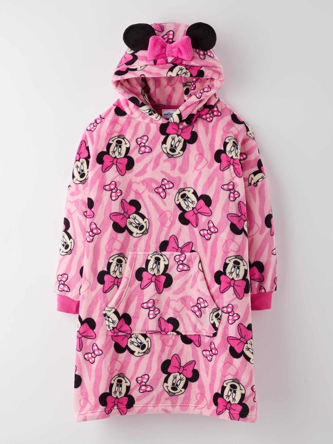 Disney Womens Plus Size Mickey Mouse Friends Fleece Long Sleeve Sweatshirt  Pink 