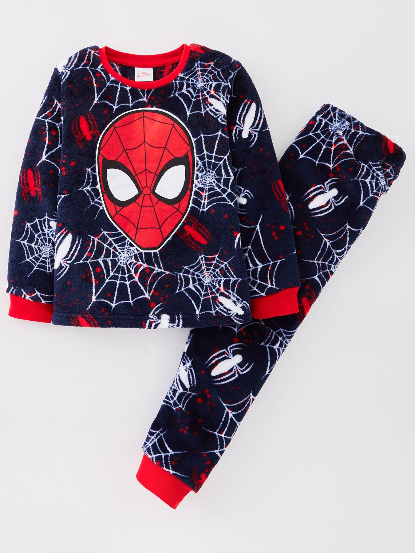 Mens Spiderman Pyjamas Pyjama Tracksuit Adult Spider Man Sleep Set