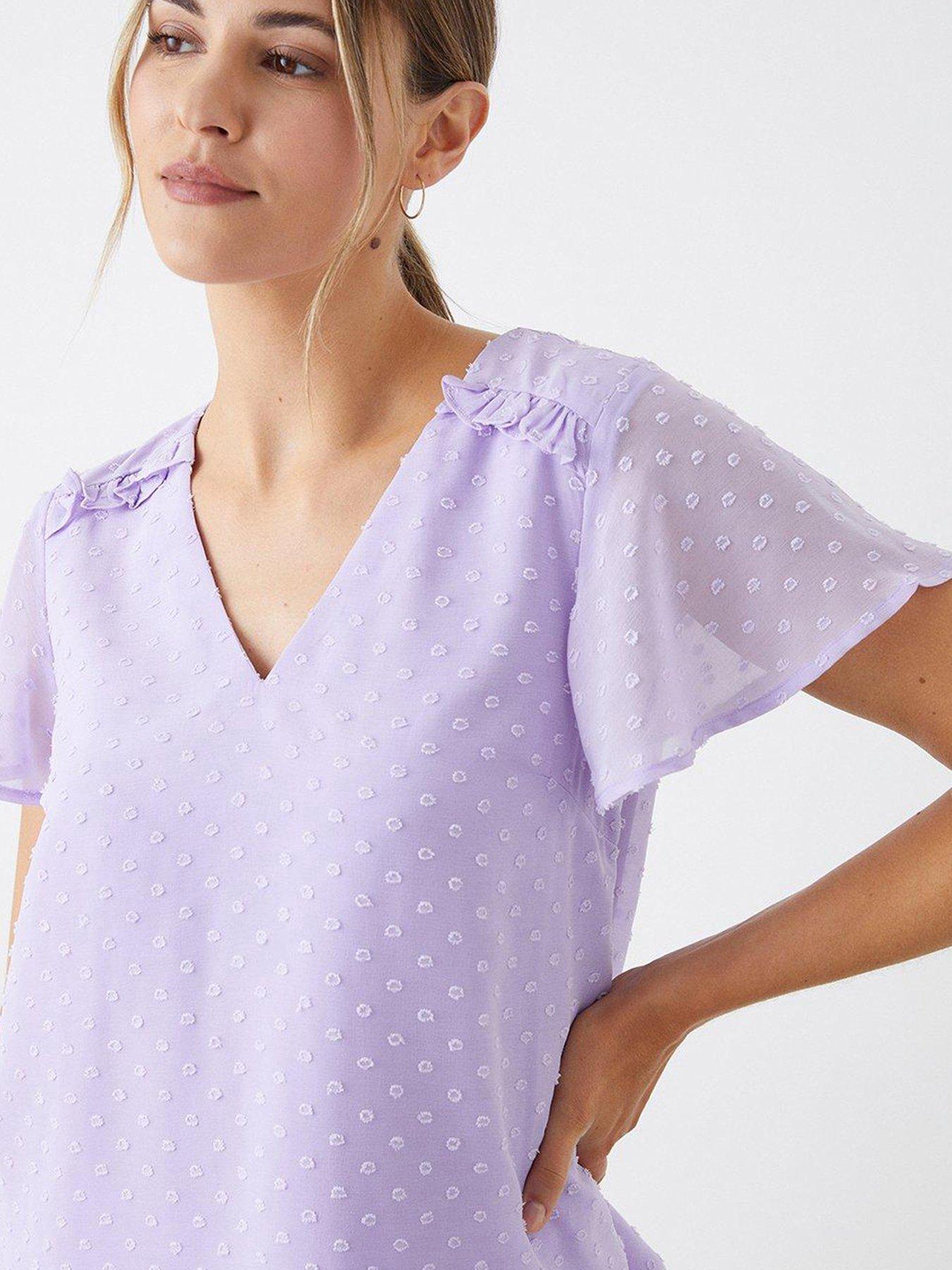 Lilac chiffon blouse on sale