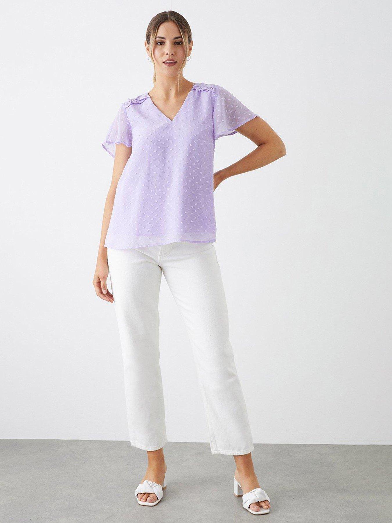 Lilac chiffon blouse online