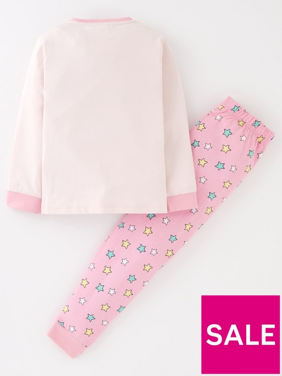 back image of lol-surprise-glitter-long-sleeve-pyjamas-pink