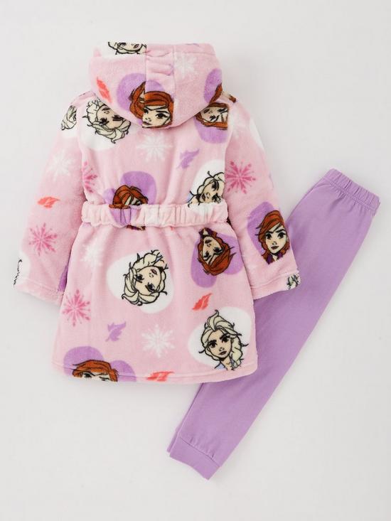 back image of disney-frozen-3-piece-pyjamas-and-dressing-gown-set-purple