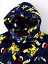  image of pokemon-hood-detail-fleece-hooded-blanket-navy