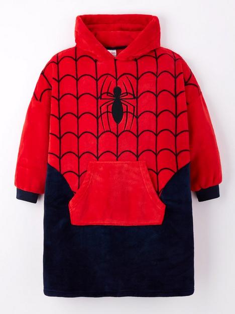 spiderman-fleece-hooded-blanket-red