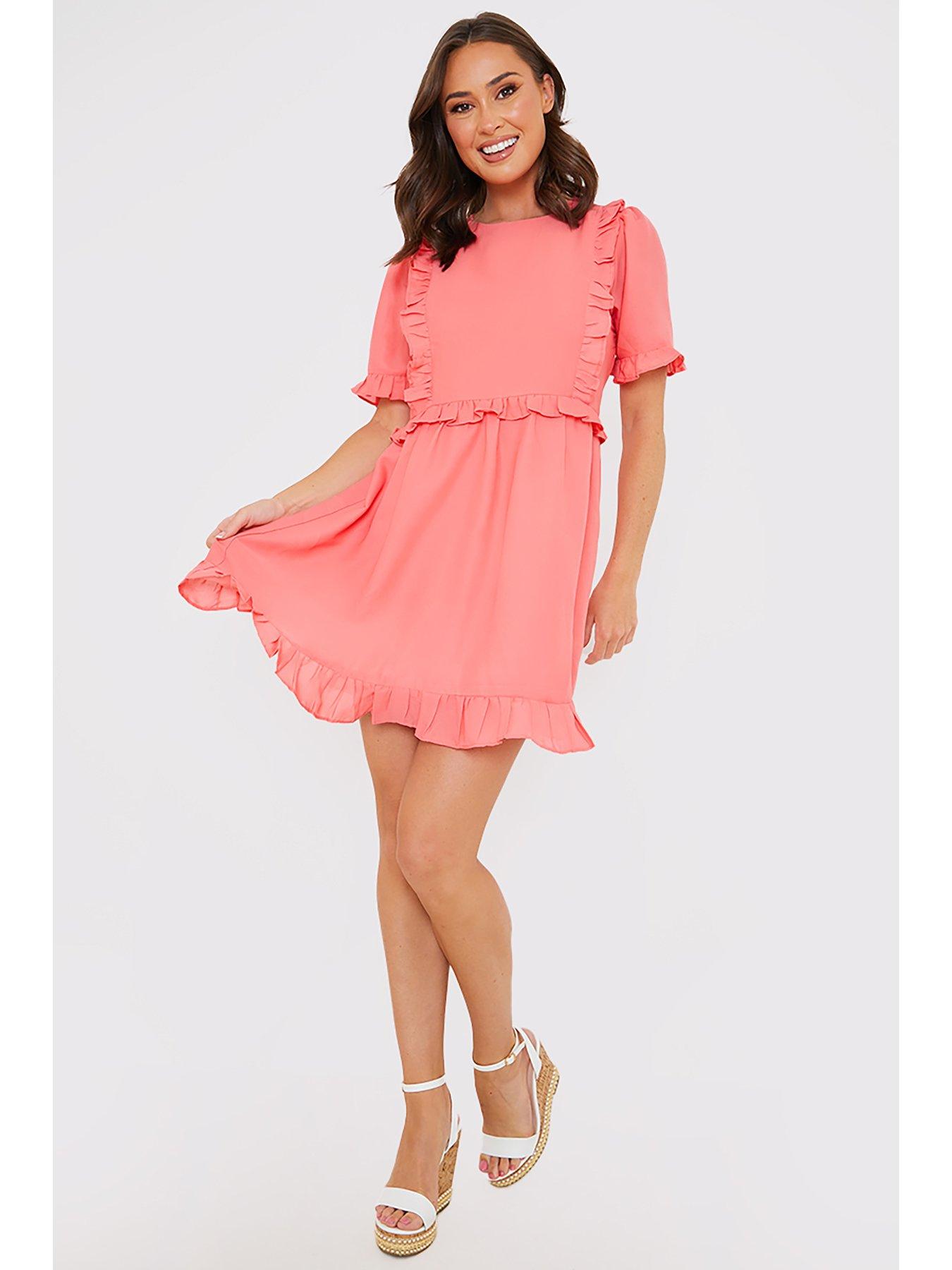 Ruffle skater outlet dress