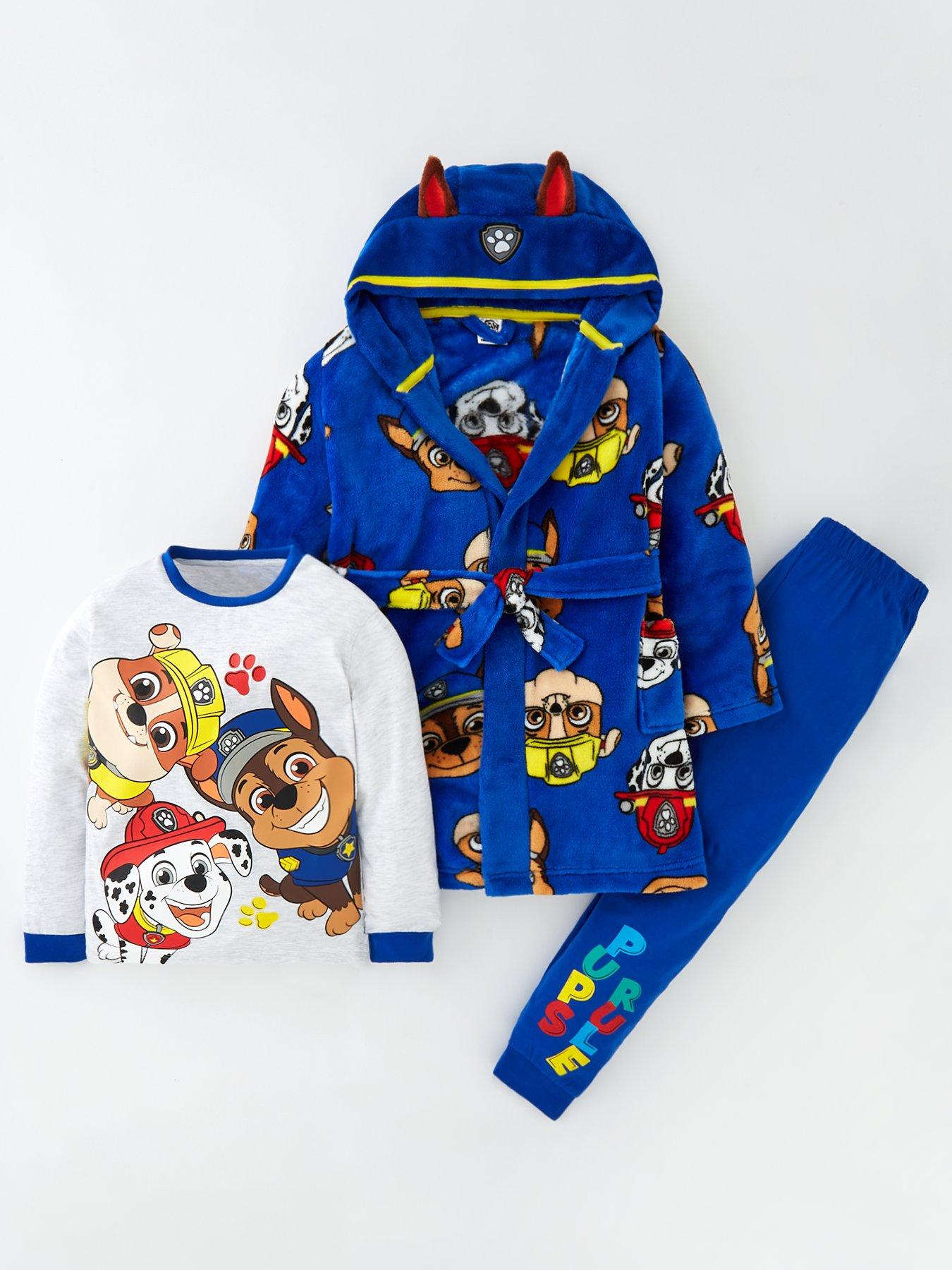 Paw Patrol 3-Piece PJs and Dressing Gown Set | very.co.uk
