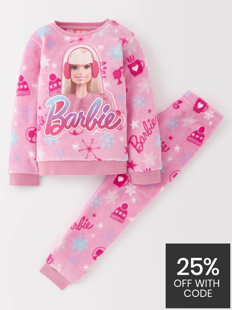 barbie-supersoft-fleece-pyjamas-pink
