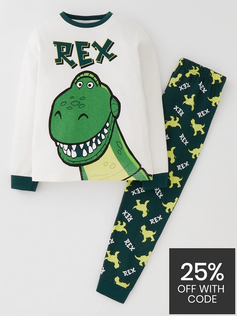toy-story-disney-pixar-rex-childrens-long-sleeve-pyjamas-green