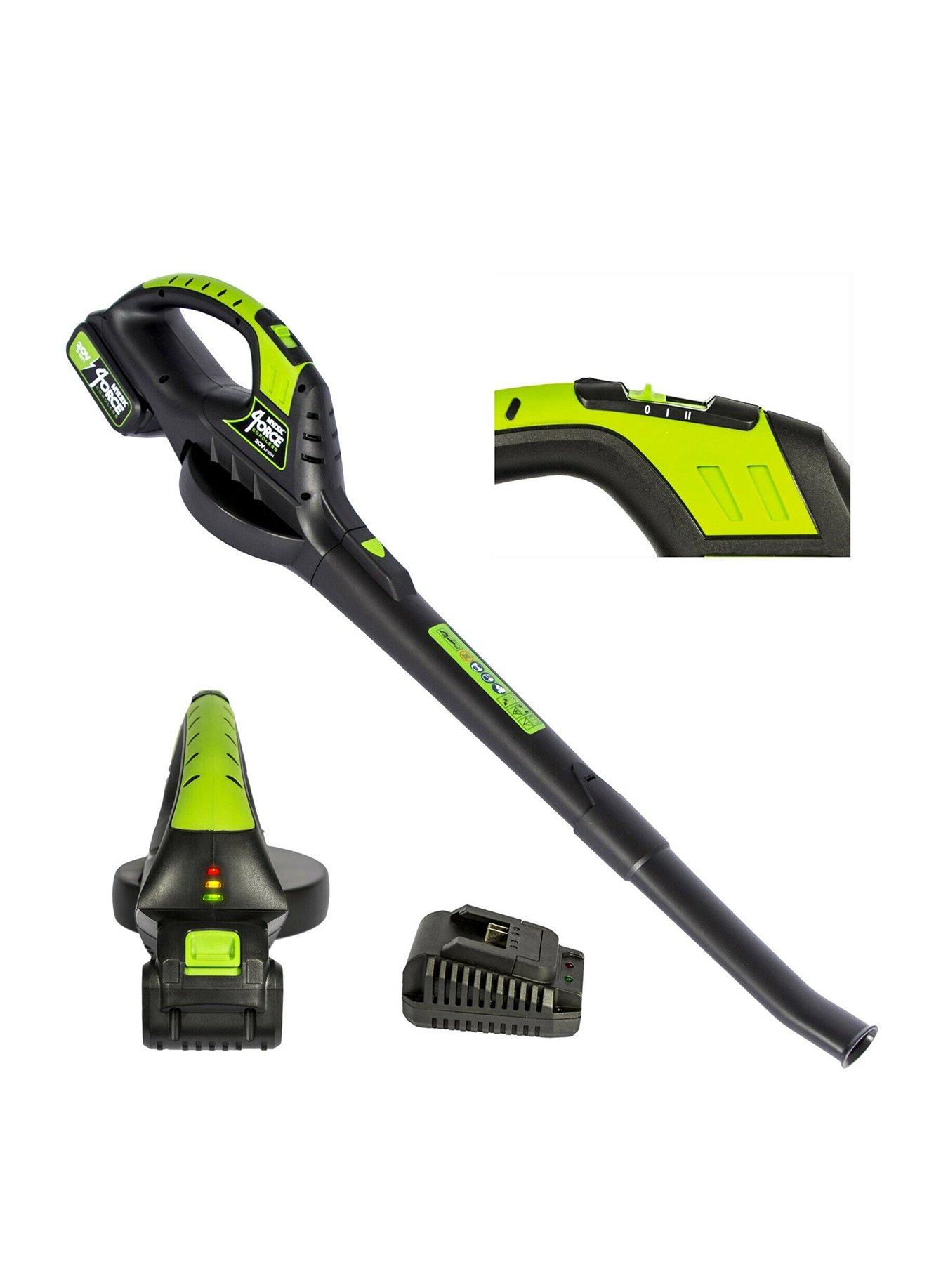 Image of Mylek Cordless Leaf Blower 20V Li-ion 4000mAh Battery  &  Fast Charger - Two Speed, Lightweight Handheld For Leaves, Wood Chips, Debris, Grass Cuttings