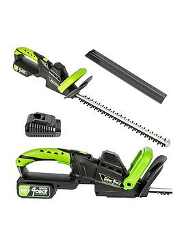 Mylek Cordless Hedge Trimmer 20V Electric Cutter 4000Mah Lithium-Ion Battery, 51Cm Cutting Length, 16Mm Easy Cut Capacity, Lightweight Garden Handheld