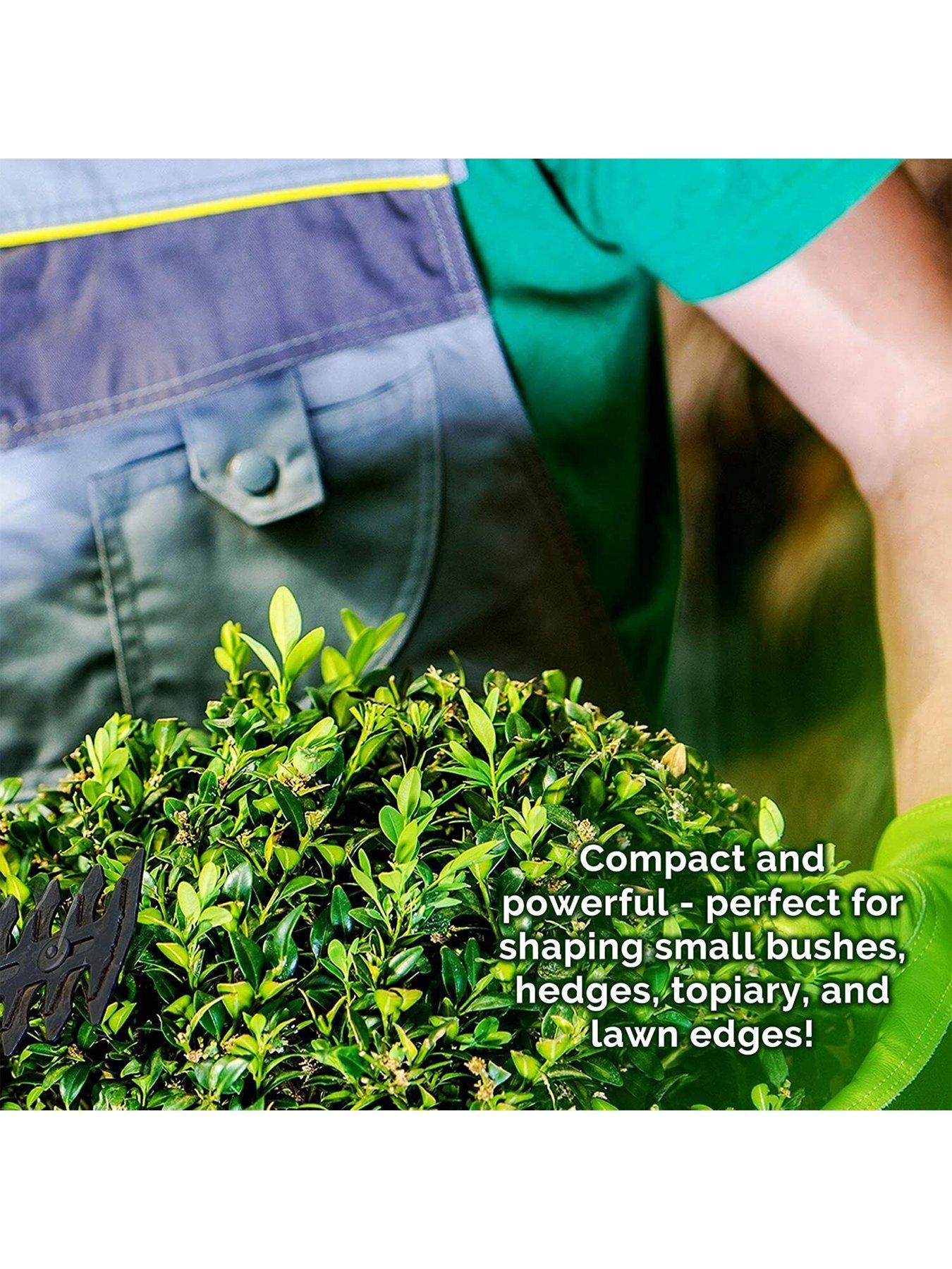 Image 6 of 7 of Mylek 2-in-1 Li-ion Cordless Hedge Trimmer &amp; Grass Shears with 2 Blades, Quick Change Button, Safety Switch &amp; Battery Capacity Display