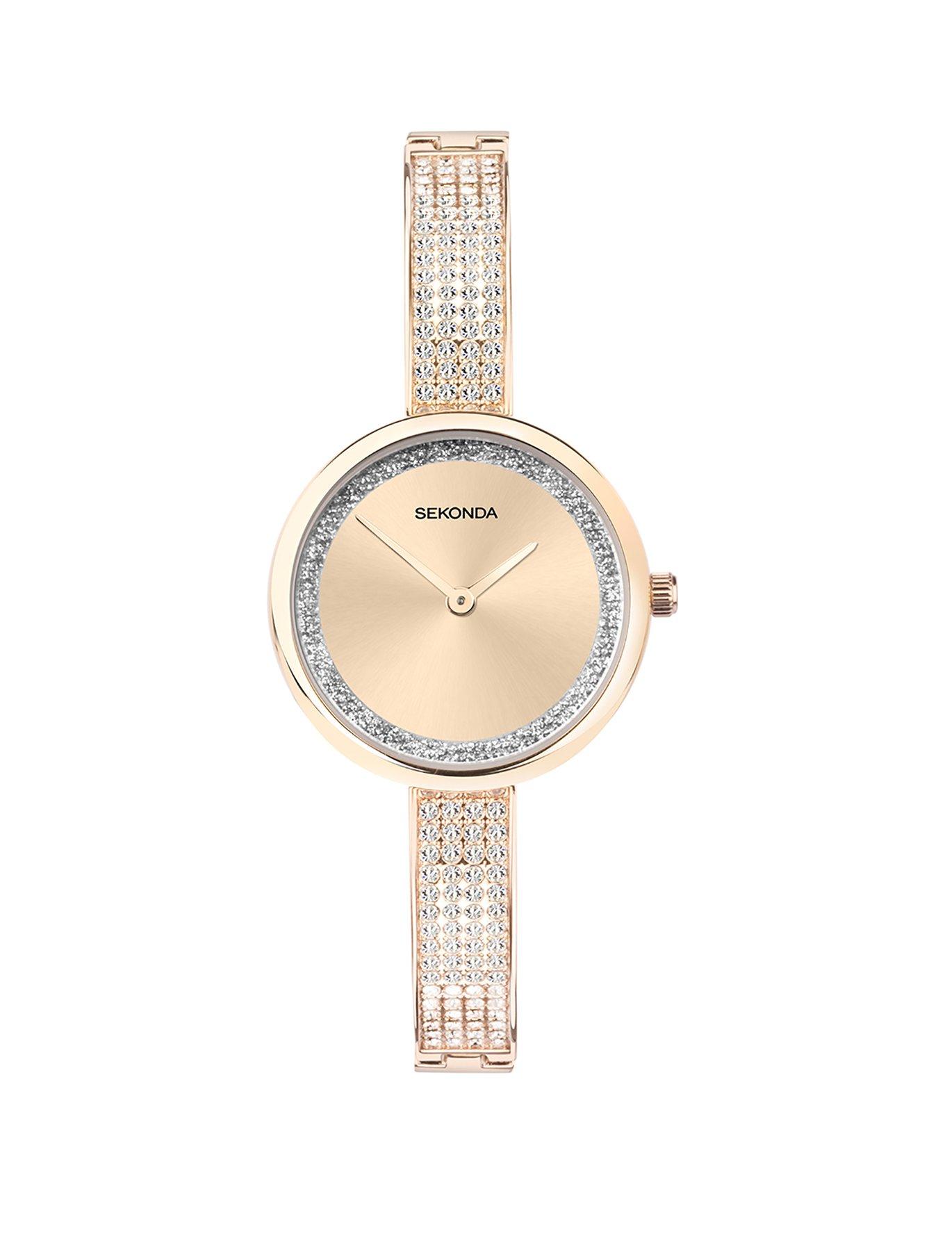 Product photograph of Sekonda Womens Rose Gold Alloy Bracelet Analogue Watch from very.co.uk