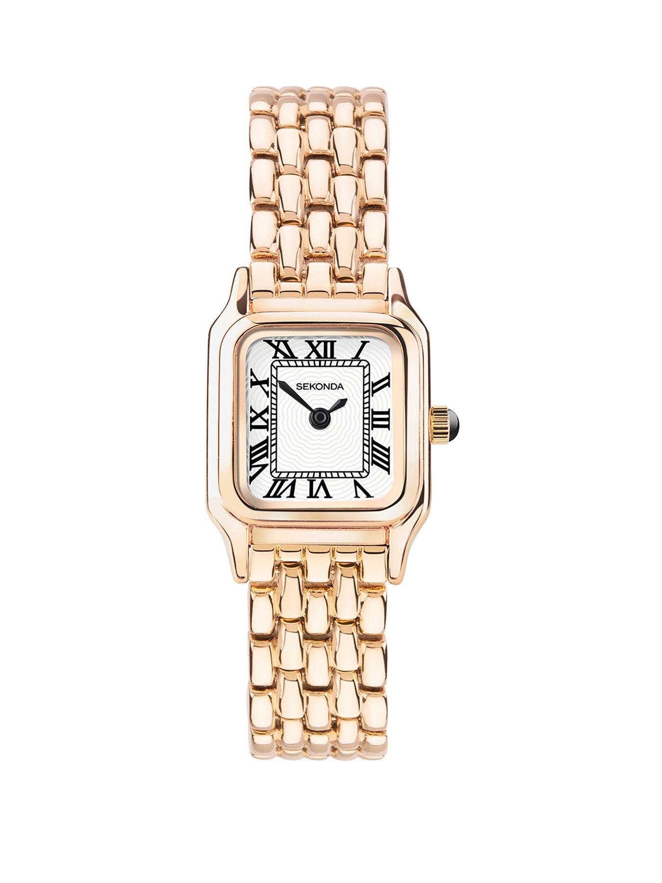 Product photograph of Sekonda Womens Monica Rose Gold Alloy Bracelet Analogue Watch from very.co.uk