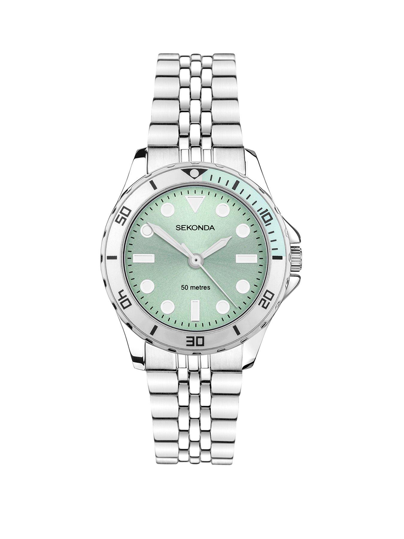 Sekonda Womens Silver Stainless Steel Analogue Watch Very