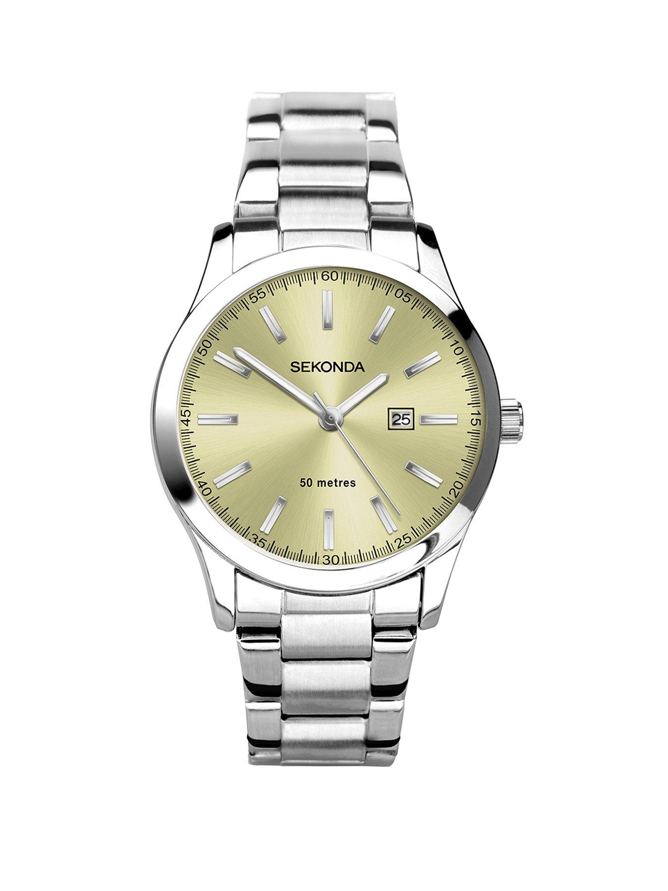 Product photograph of Sekonda Womens Silver Stainless Steel Analogue Watch from very.co.uk