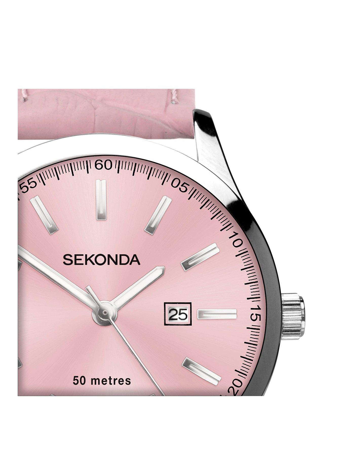 Image 2 of 6 of Sekonda Womens Light Pink Leather Strap Analogue Watch