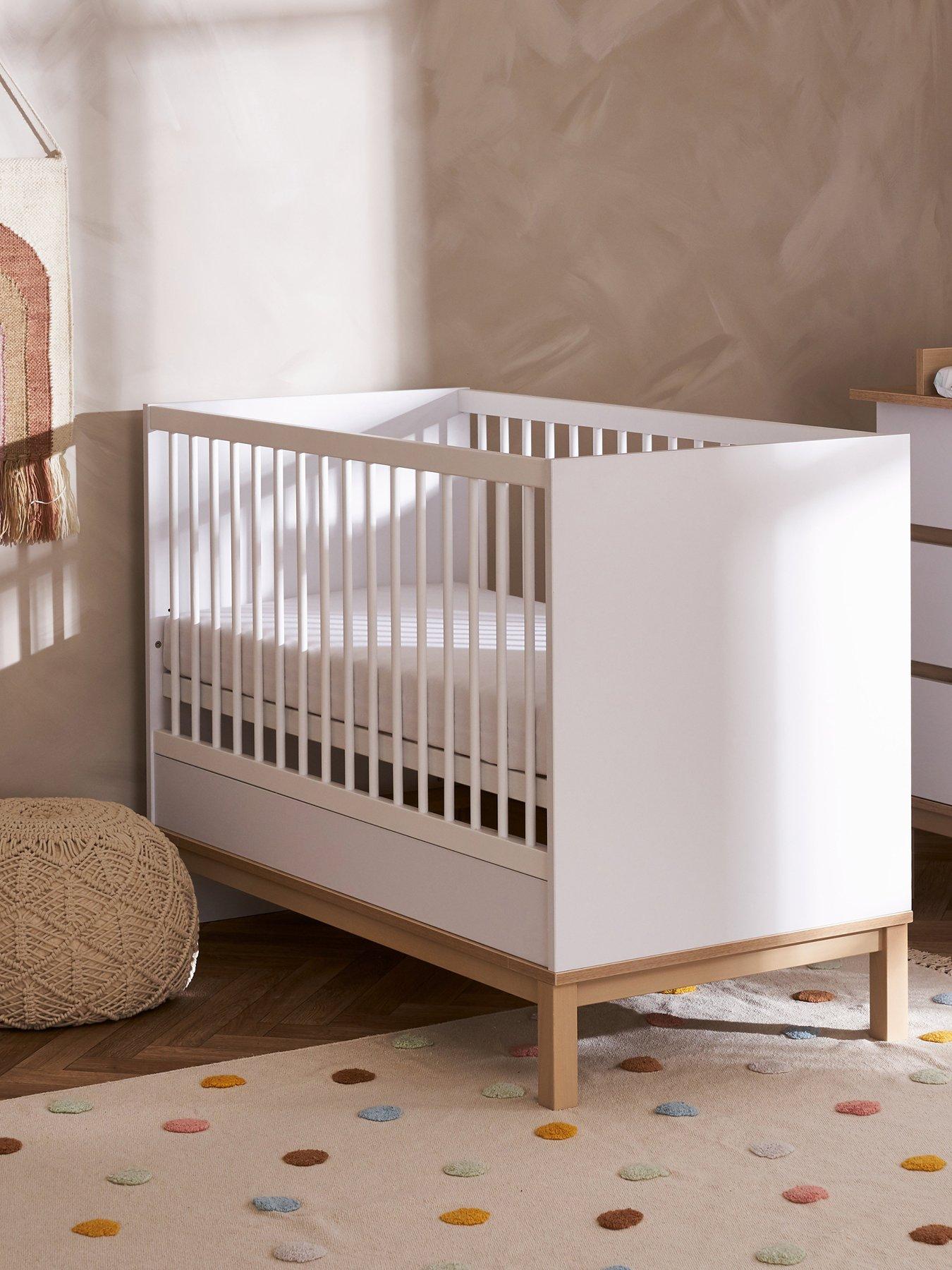 Product photograph of Obaby Astrid Mini Cot Bed - White from very.co.uk