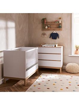 Product photograph of Obaby Astrid Mini 2 Piece Nursery Furniture Set - White from very.co.uk