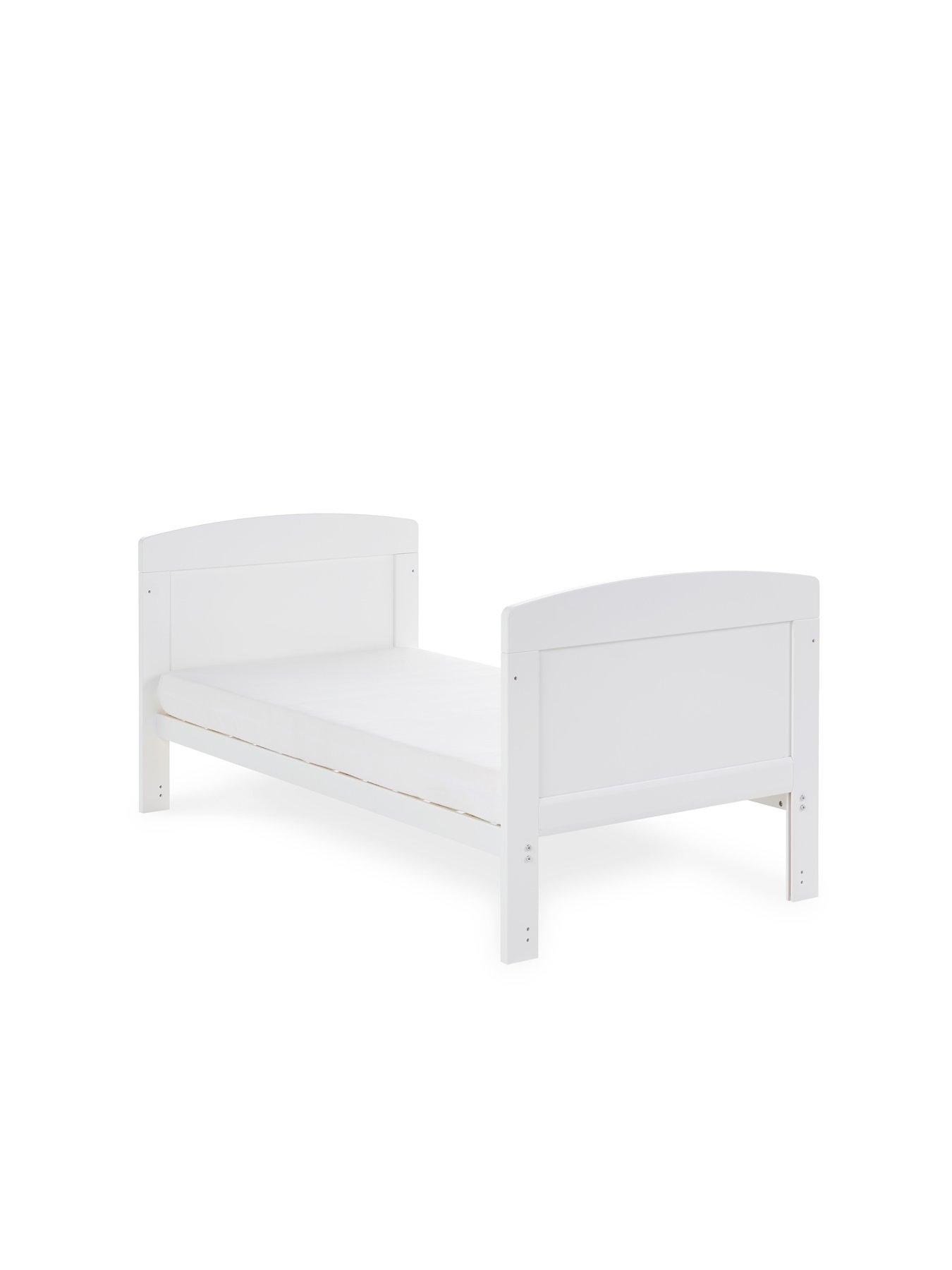 Image 6 of 7 of Obaby Grace Cot Bed, Cot Top Changer + Fibre Mattress - White