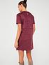  image of v-by-very-pu-mix-shift-dress-red