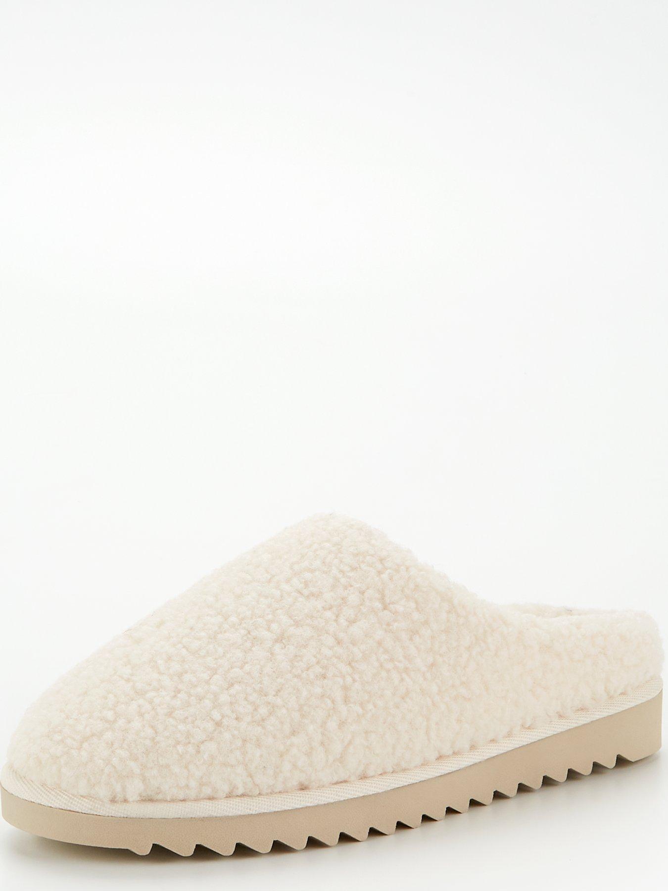 White best sale mule slippers