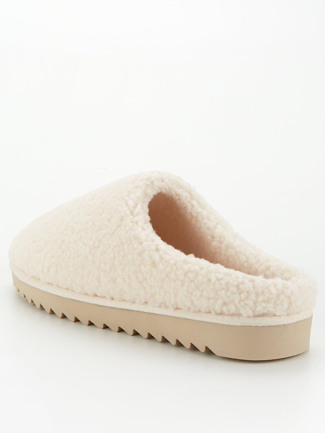 V by Very Borg Mule Slipper Cream very