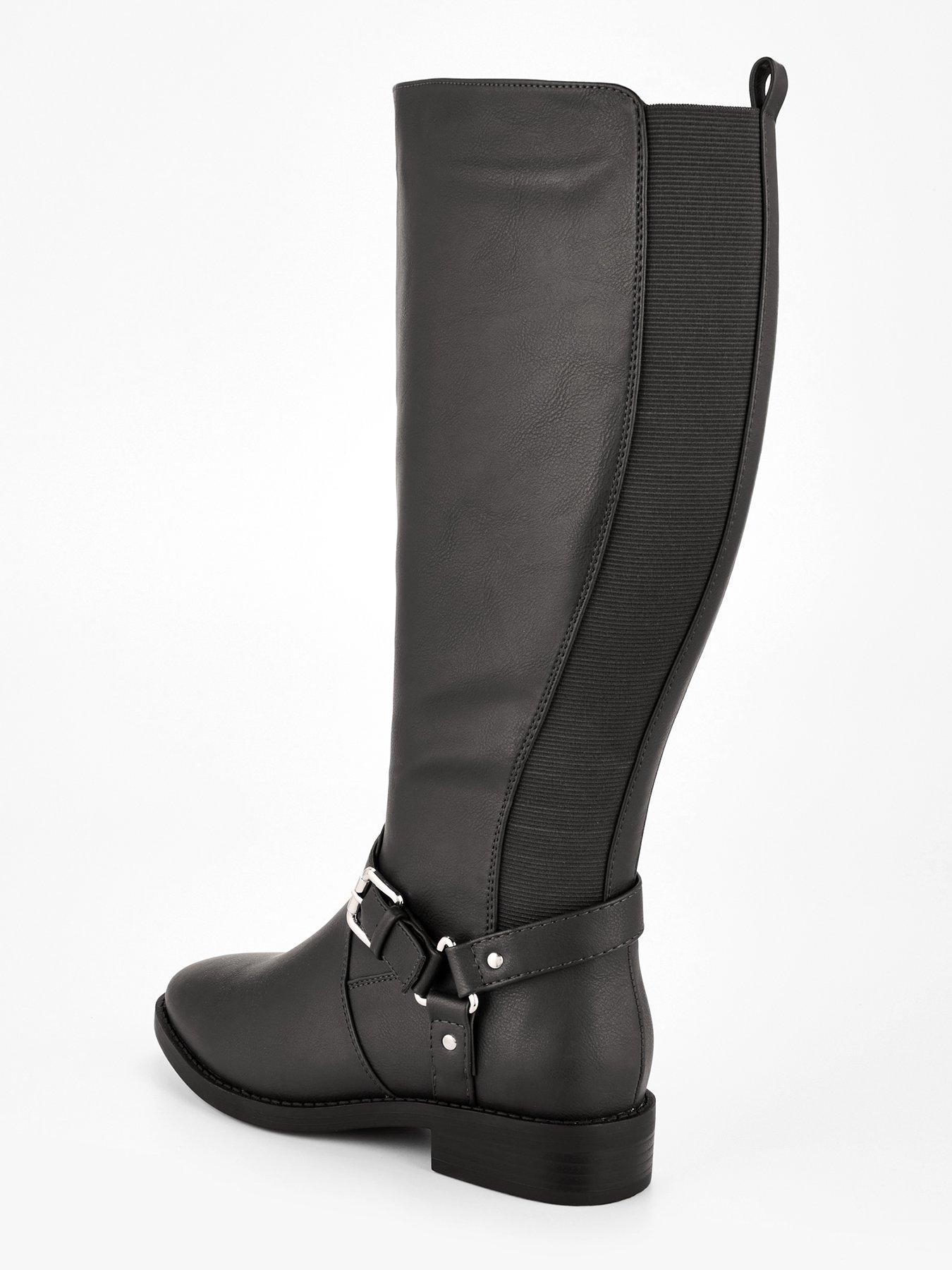 Wide fitting knee high clearance boots ladies