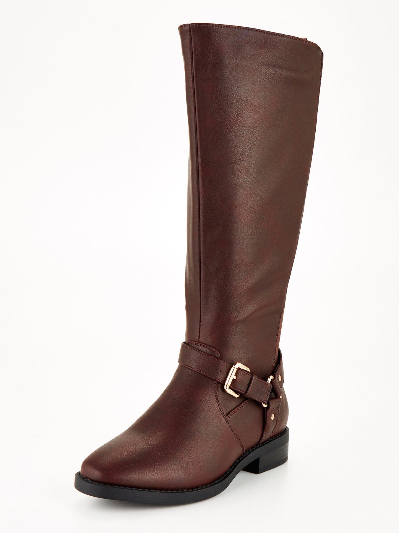 Extra wide knee shop high boots uk