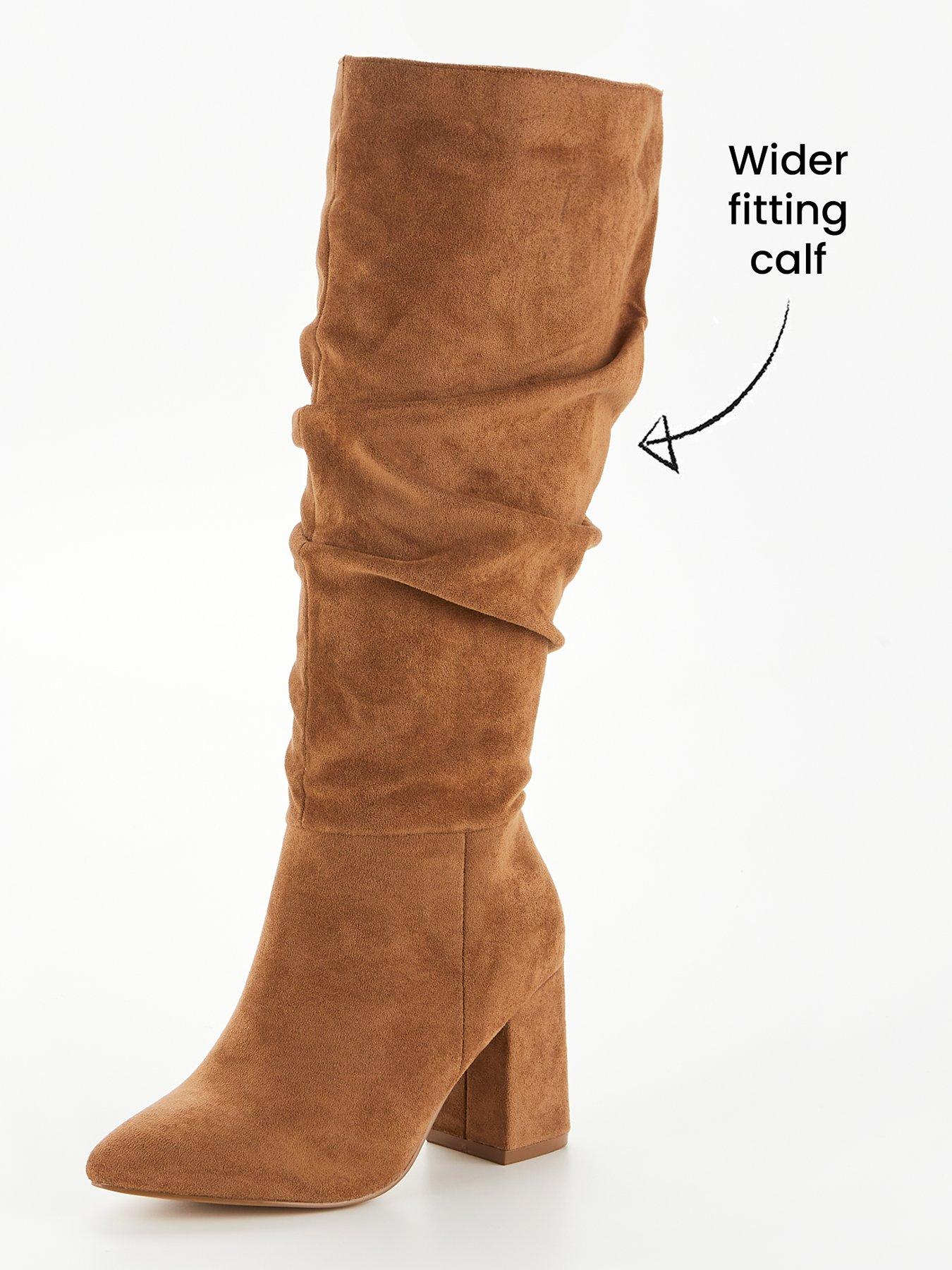 V by Very Standard Fit Knee High Slouch Boot With Wider Fitting Calf