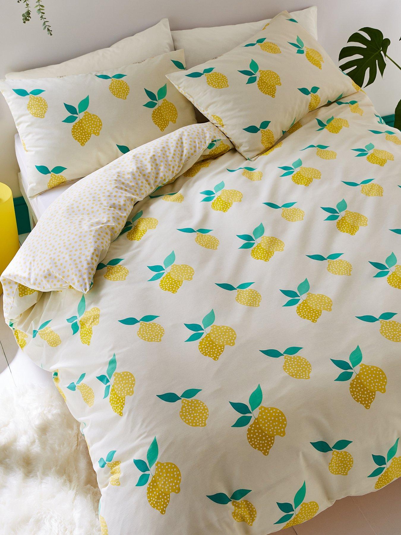 Product photograph of Sassy B Lemon Zest Duvet Cover Set from very.co.uk