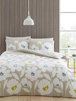 Product photograph of Catherine Lansfield Craft Floral Duvet Cover Set from very.co.uk