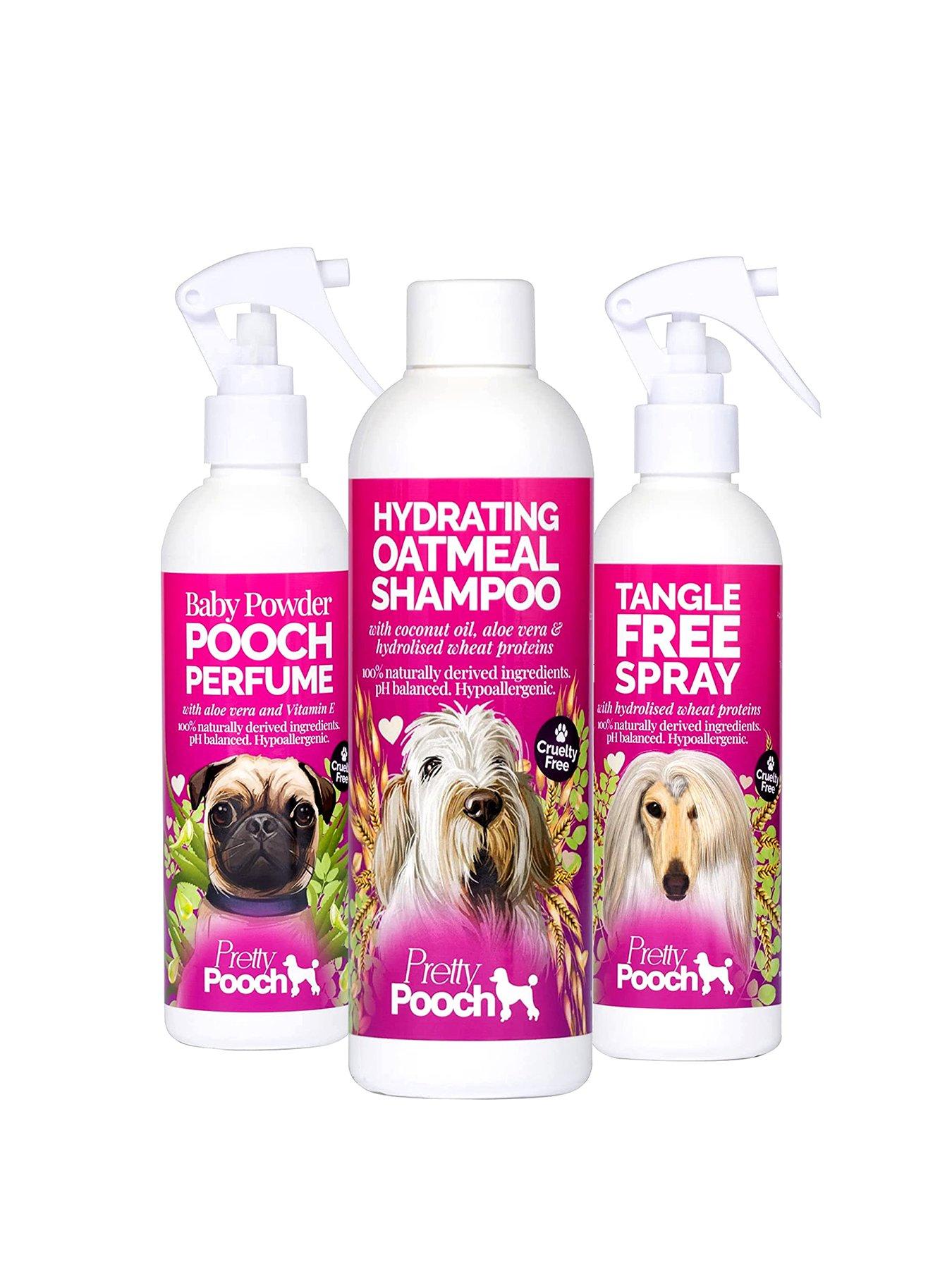Product photograph of Pretty Pooch Fluffy Amp Fabulous Grooming Kit Set - 250ml Hydrating Oatmeal Shampoo 250ml Baby Powder Perfume Amp 250ml Detangling Spray - For All Dog Breeds from very.co.uk