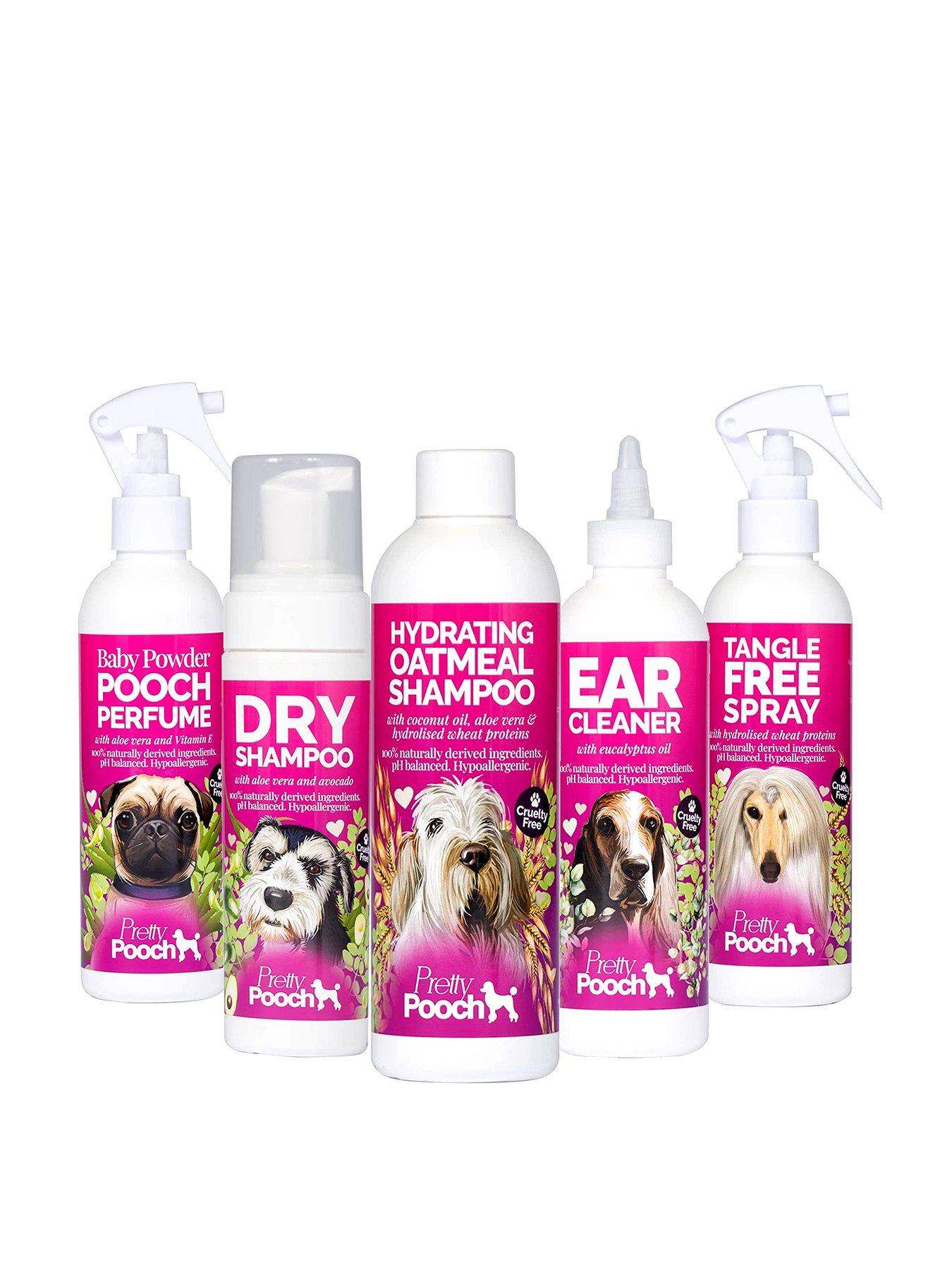 Product photograph of Pretty Pooch The Ultimate Grooming Kit Set - 250ml Of Oatmeal Shampoo Dry Shampoo Ear Cleaner Dog Perfume Amp Detangling Spray - For All Dog Breeds from very.co.uk