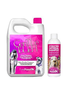 Product photograph of Pretty Pooch Baby Powder Fragrance Dog Shampoo 2l Amp Hydrating Oatmeal Dog Shampoo 250ml - Suitable For Sensitive Skin Amp All Dog Breeds from very.co.uk