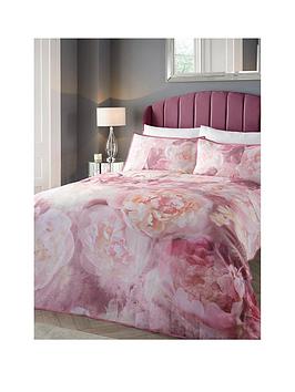 Product photograph of Soiree Rose Bloom 100 Cotton Duvet Cover Set from very.co.uk