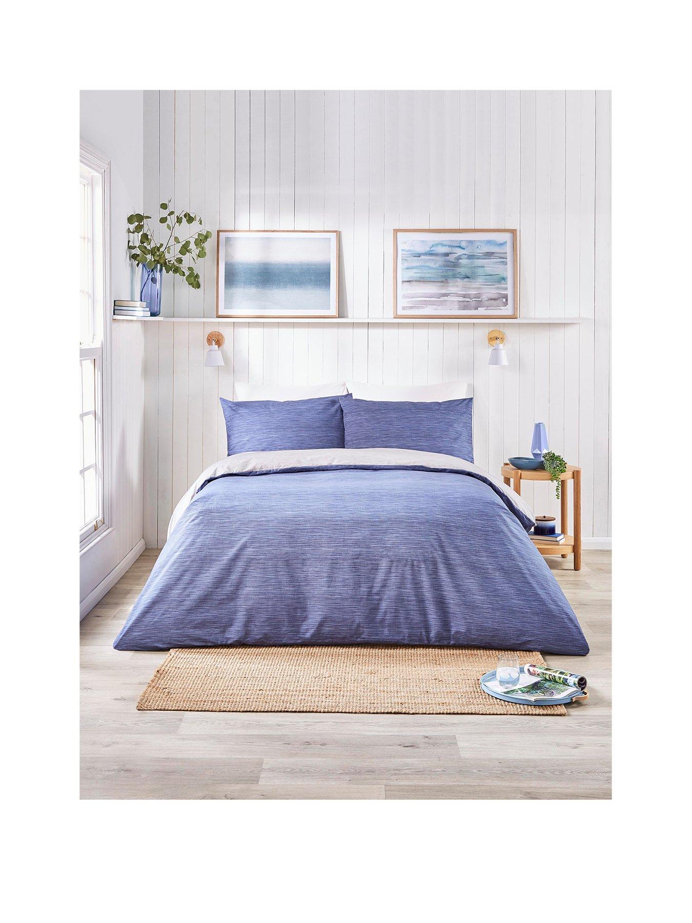 Product photograph of Fusion Bethan Duvet Cover Set - Navy from very.co.uk