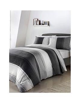 Product photograph of Fusion Betley Duvet Cover Set - Grey from very.co.uk