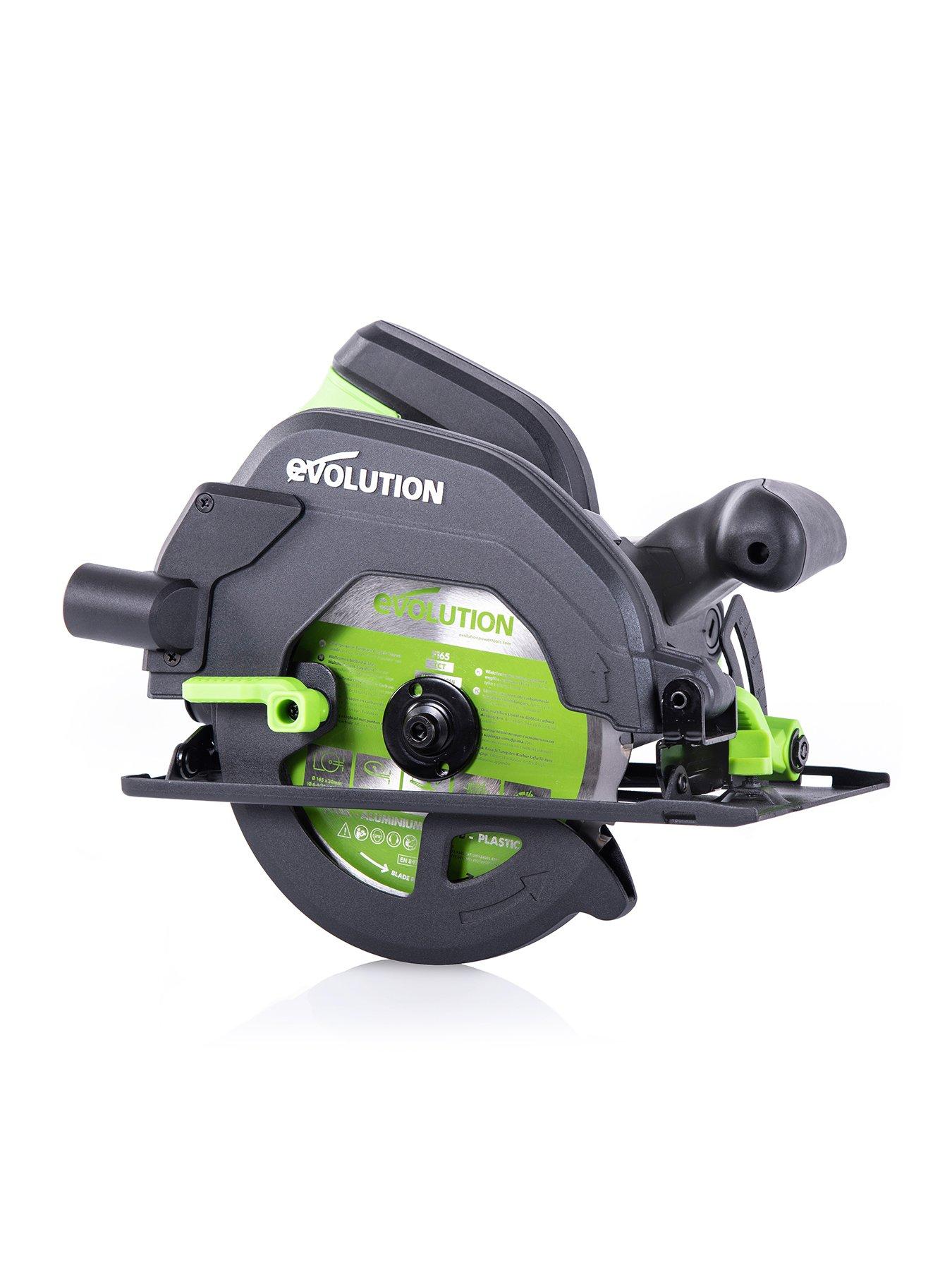 Product photograph of Evolution F165ccsl 165mm Multi-material Circular Saw from very.co.uk