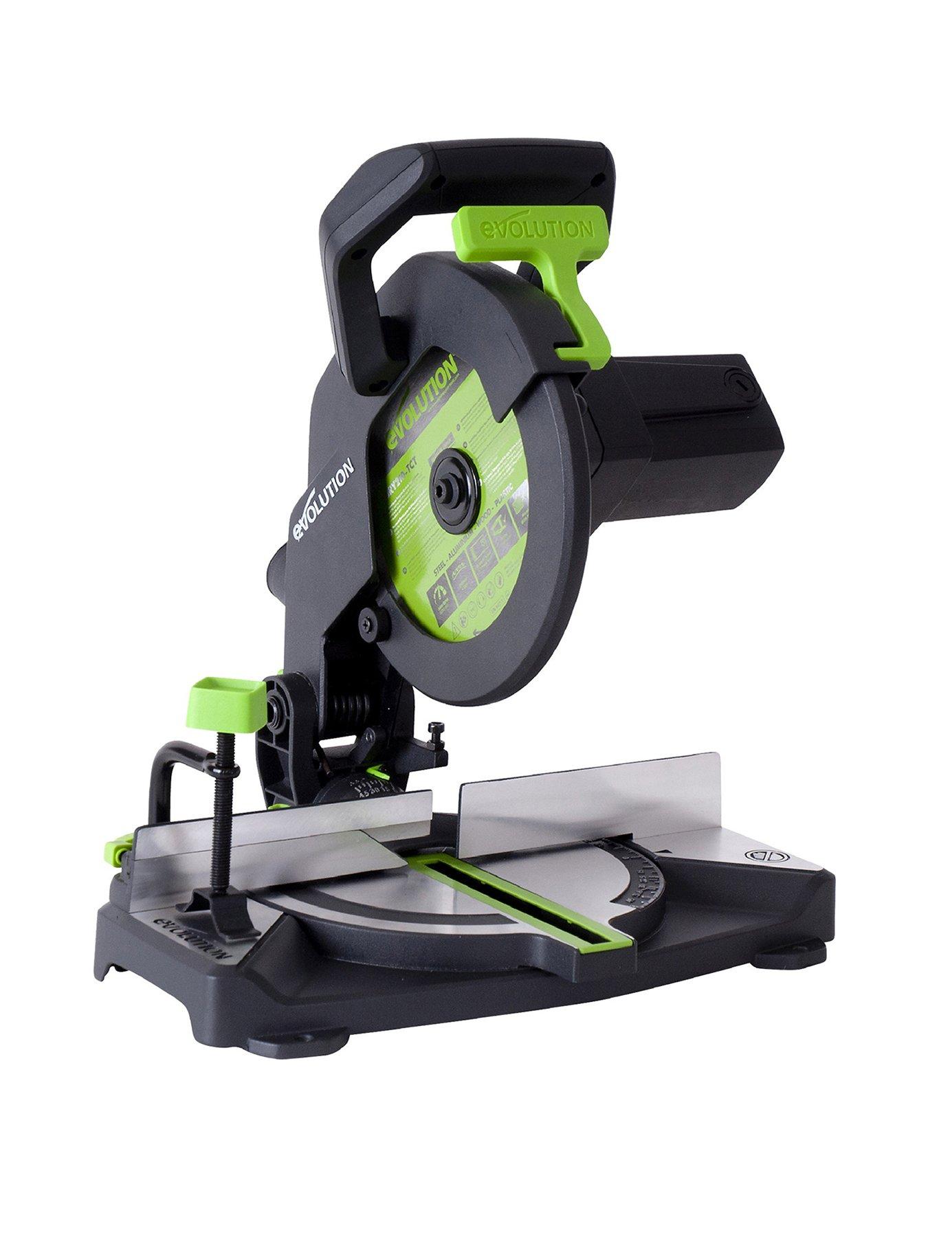 Product photograph of Evolution F210cms Fury 210mm Mp Compound Mitre Saw from very.co.uk
