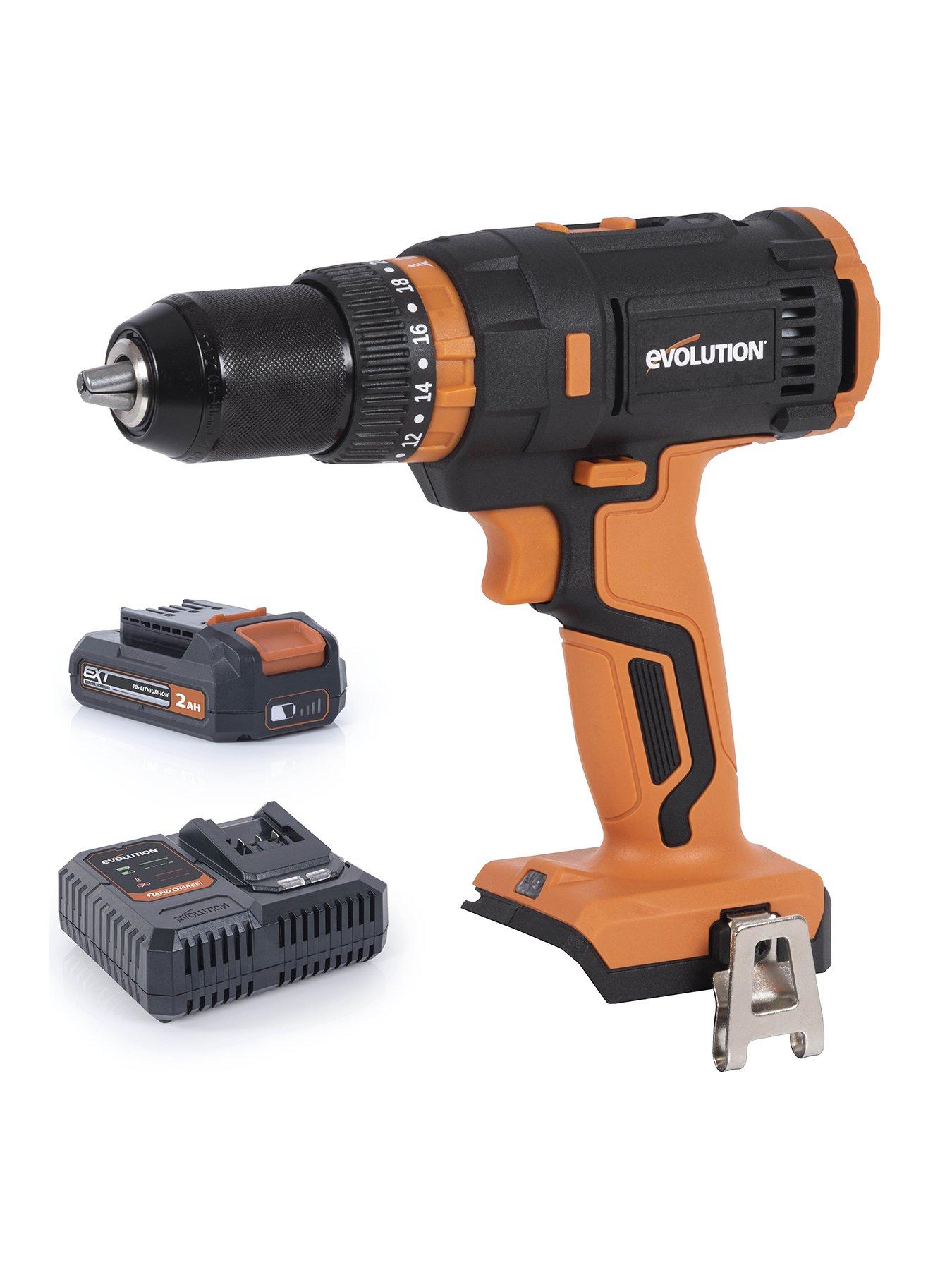 Product photograph of Evolution R13cmb-li 18v Li-ion Ext Cordless Combi Drill With 1x 2ah Battery Amp Rapid Charger from very.co.uk