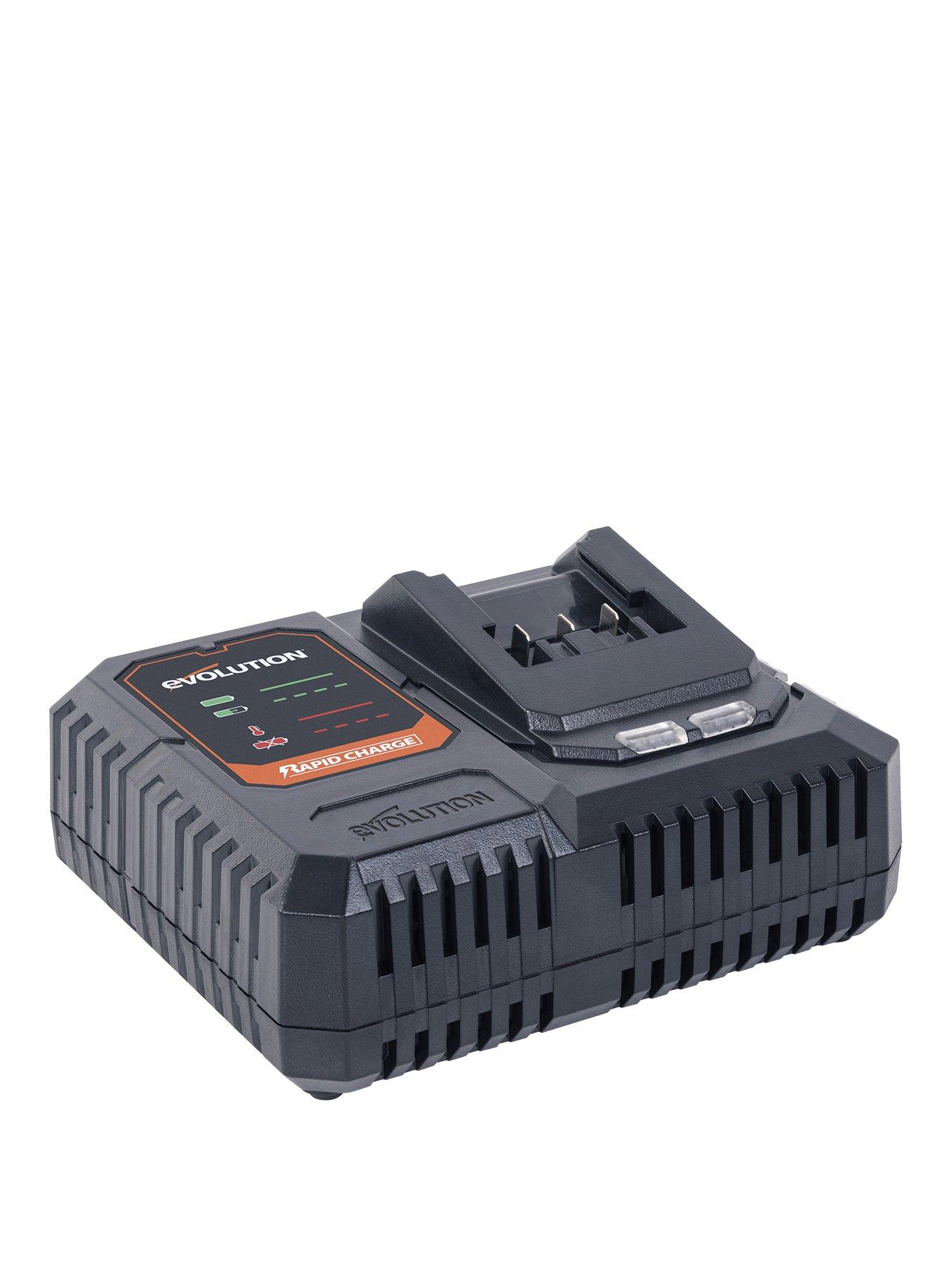 Product photograph of Evolution R18rch-li1 Evolution Cordless 18v Ext Li-ion Battery Charger - Single Dock from very.co.uk