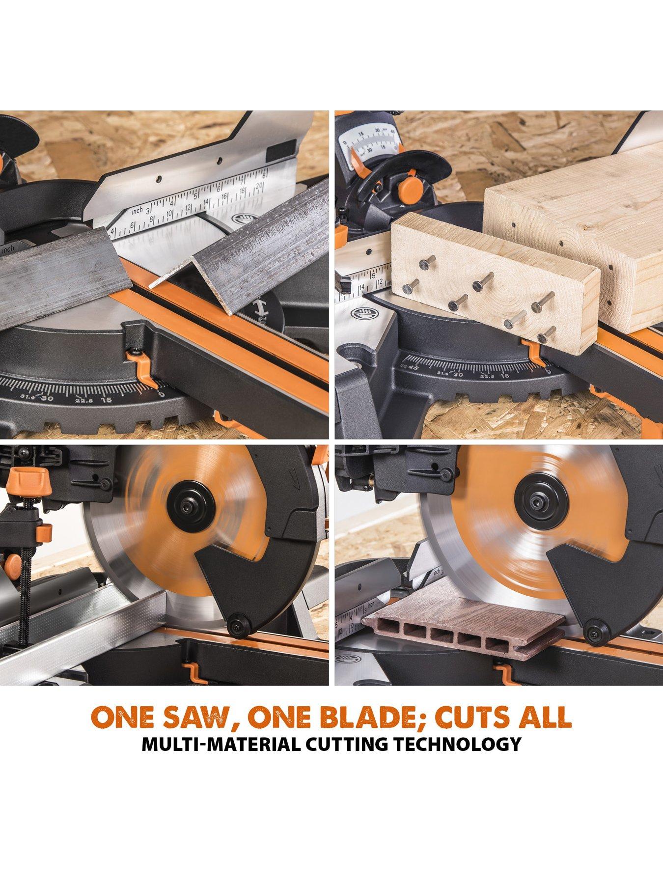 Image 5 of 8 of EVOLUTION R255SMS-DB+ Pro-Pack 255mm Multi-Material Double Bevel Sliding Mitre Saw